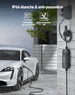 Câble de charge uni Type 2 EV 11 kW 7 m Station de recharge portable pour voiture électrique triphasée