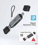 USB C & USB 3.0 to SD/MicroSD Card Reader | UHS-I | PIXEL