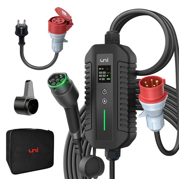 uni Type 2 EV Charging Cable 11 kW 7 m 3-Phase Portable Electric Car Charging Station