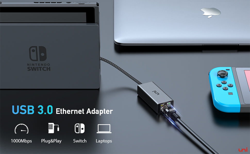 USB-A to Ethernet Adpater - Nintendo Switch Compatible