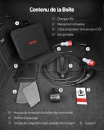 Câble de charge uni Type 2 EV 11 kW 7 m Station de recharge portable pour voiture électrique triphasée