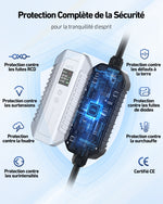 Câble de charge uni Type 2 EV 11 kW 7 m Station de recharge portable pour voiture électrique triphasée