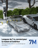 Câble de charge uni Type 2 EV 11 kW 7 m Station de recharge portable pour voiture électrique triphasée