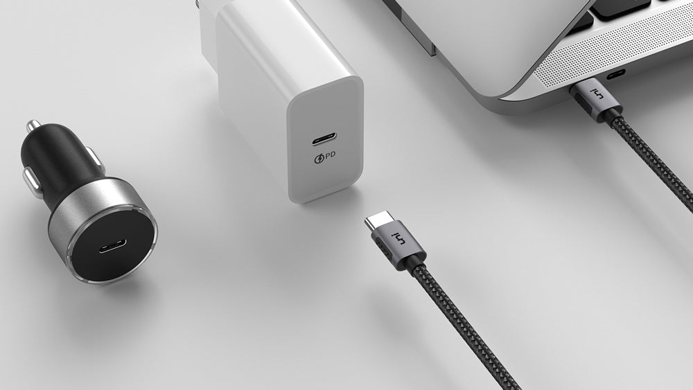 USB-C to Lightning Cables with Braided Nylon Cable.
