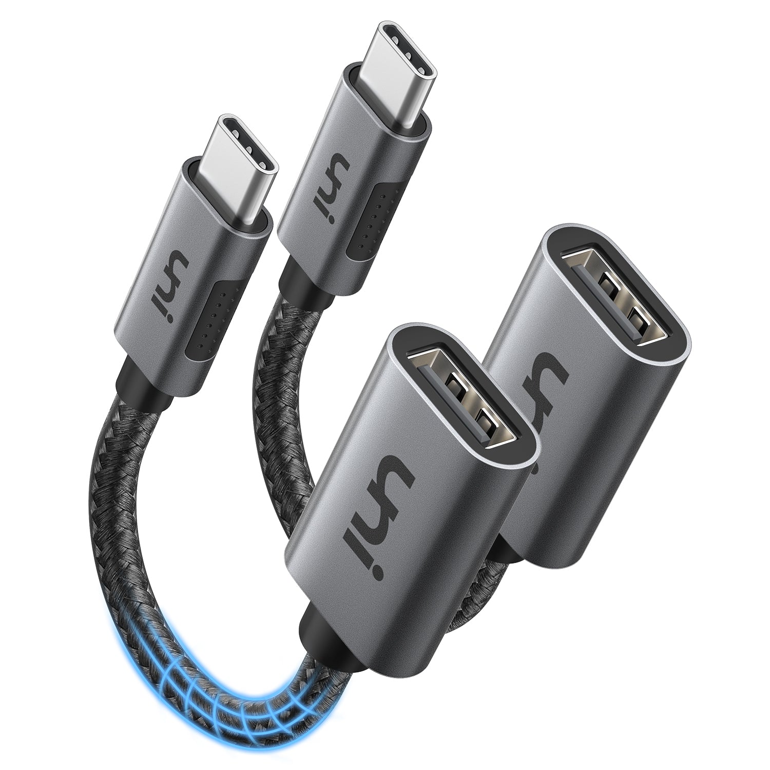 USB-C naar USB-adapter | 2 stuks | PLUG
