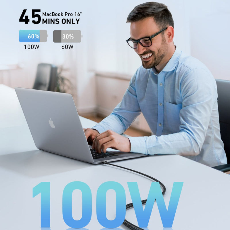 USB-C to USB-C Cable 100W Fast Charging | UNLIMITED