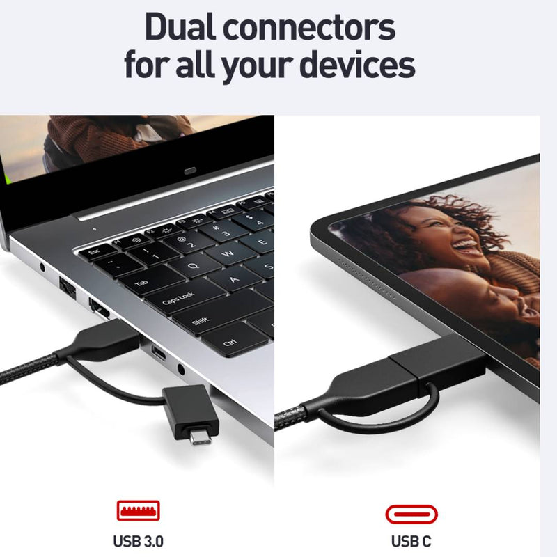 Card Reader, SD/TF/MS/CF , Dual Connector Card Adapter | 5Gbps | uni®