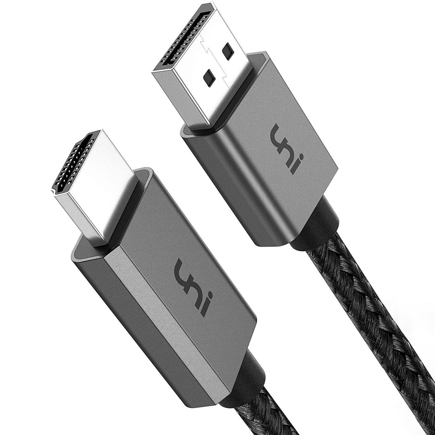 Antipoison indbildskhed varm uni® DisplayPort to HDMI Cable, Perfect 4K Aluminum Gaming Cable