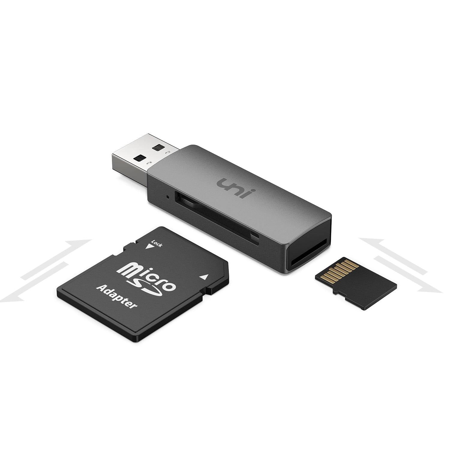 Card Reader, USB to SD Card/ MicroSD/ TF Card Adapter, UHS-I Adaptor, uni®