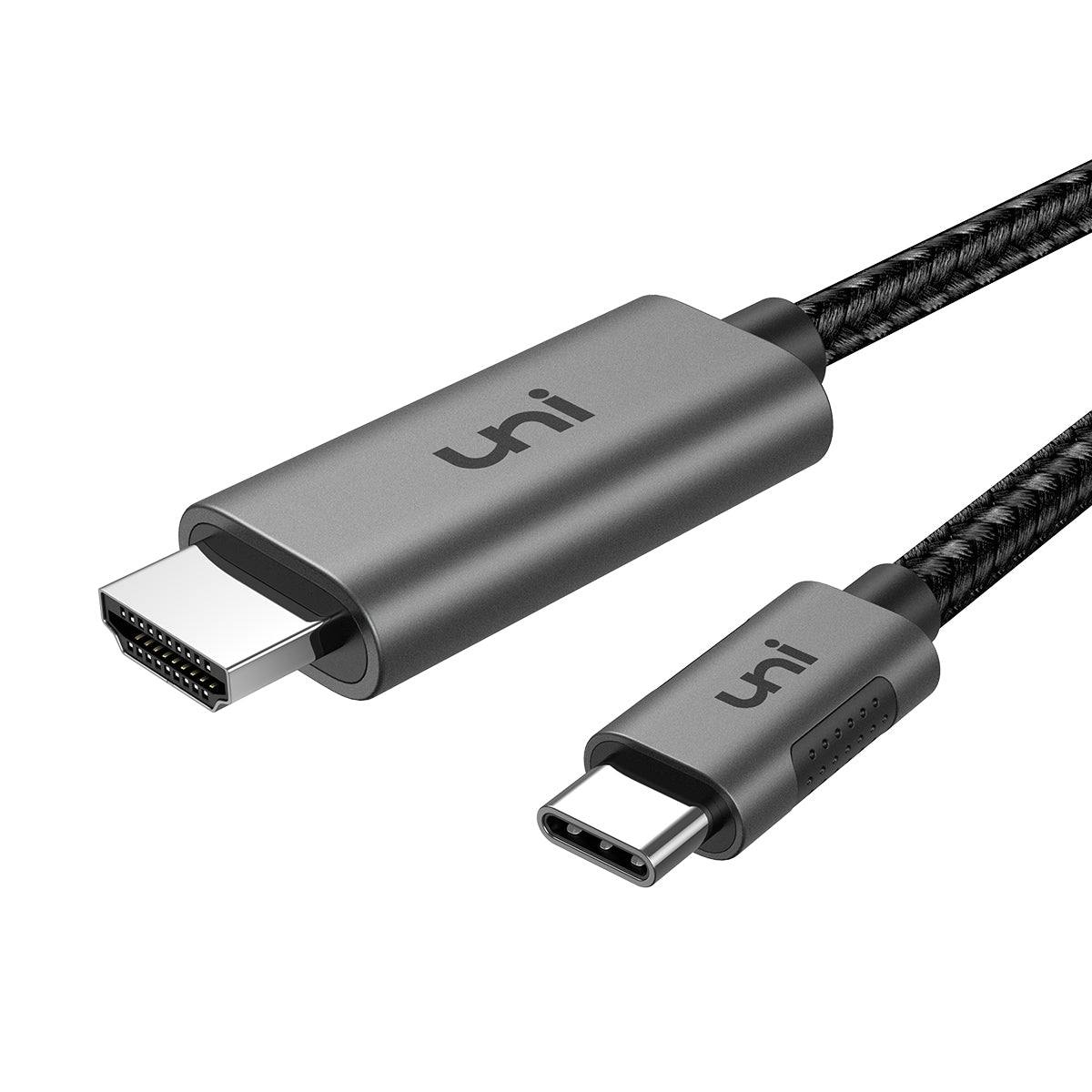 Ud dæmning svar uni® USB-C to HDMI Cable | 4K@60Hz Ultra HD Displays | Aluminum | 3ft/ 6ft/  10ft