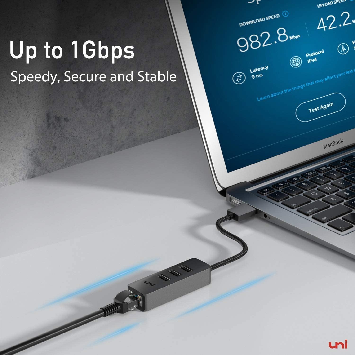 Ethernet Adapter up to 1Gbps speed | uni