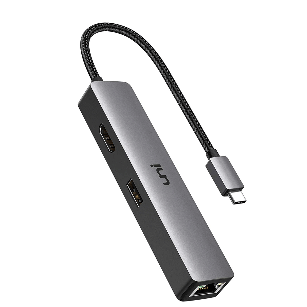 USB-C® to HDMI®, VGA, USB-A, and RJ45 Multiport Adapter - 4K 30Hz - White, USB Cables, Adapters, and Hubs